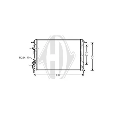 Radiator, engine cooling (DCM2894)