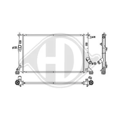 Radiator, engine cooling (DCM2263)