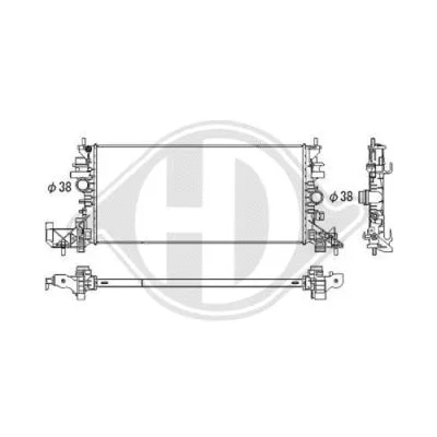 Radiator, engine cooling (DCM3931)
