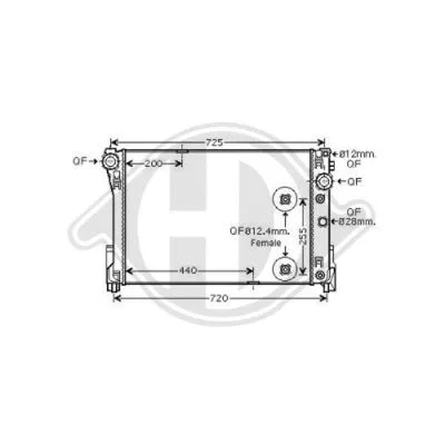 Radiator, engine cooling (DCM2436)
