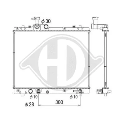 Radiator, engine cooling (DCM3904)