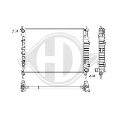 Radiator, engine cooling (DCM3937)