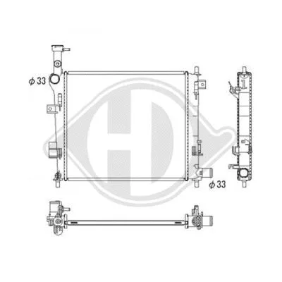Radiator, engine cooling (DCM3862)