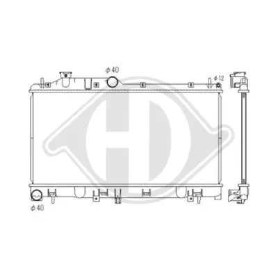 Radiator, engine cooling (DCM3044)