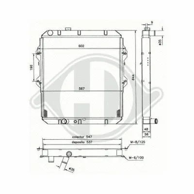 Radiator, engine cooling (8668285)