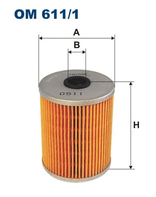 Filter, operating hydraulics (OM 611/1)