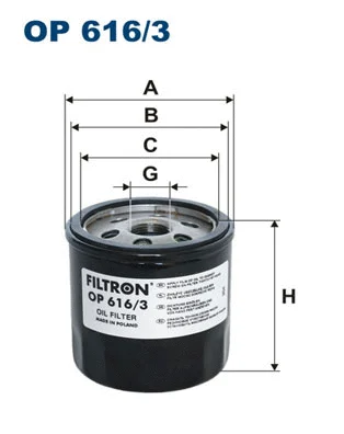 Oil Filter (OP 616/3)