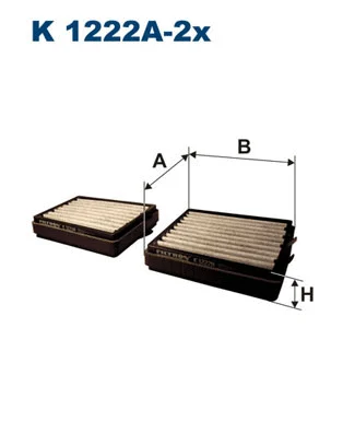 Filter, cabin air (K 1222A-2x)