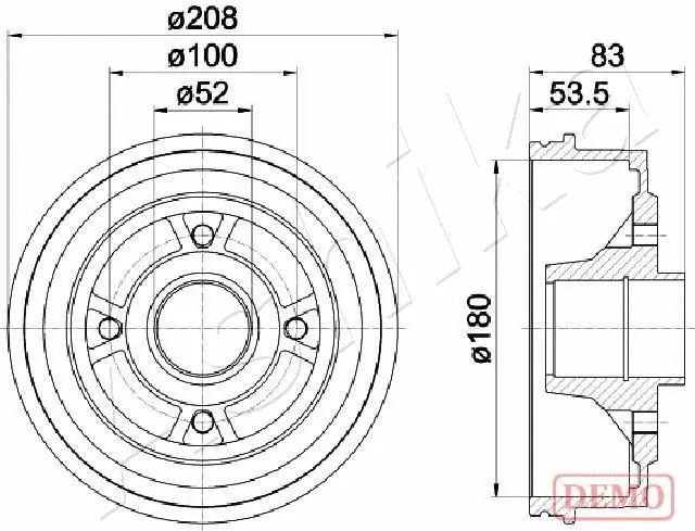 Brake Drum (56-00-0709C)