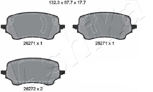 Brake Pad Set, disc brake (50-00-0308)