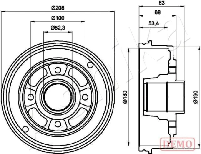 Brake Drum (56-00-0707C)
