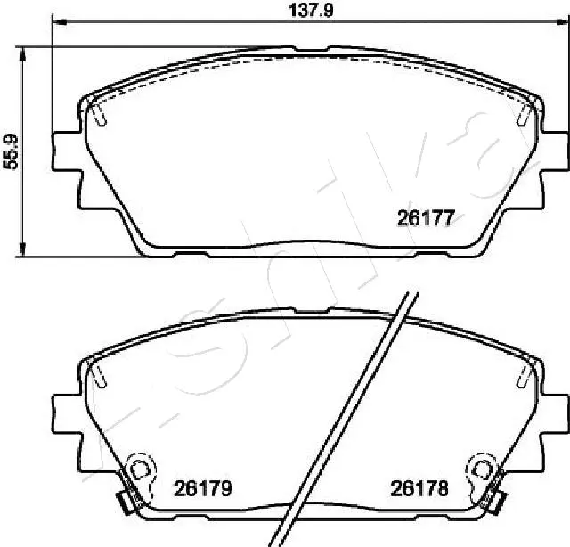 Brake Pad Set, disc brake (50-03-3002)