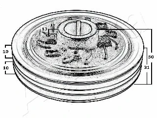 Belt Pulley, crankshaft