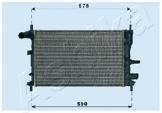 Radiator, engine cooling (RDA053062)