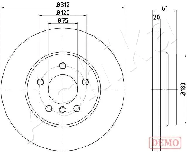 Brake Disc (61-00-0108C)