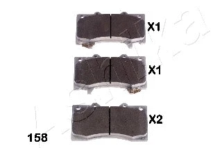 Brake Pad Set, disc brake (50-01-158)
