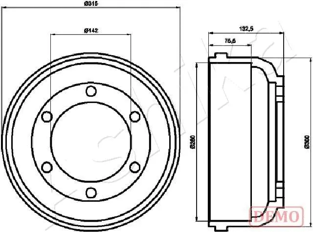 Brake Drum (56-00-0317C)