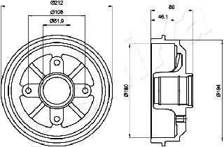 Brake Drum (56-00-0608)