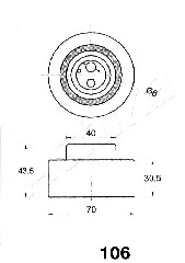 Tensioner, timing belt