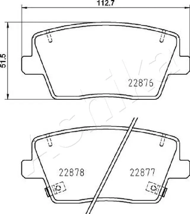 Brake Pad Set, disc brake (51-0H-H12)