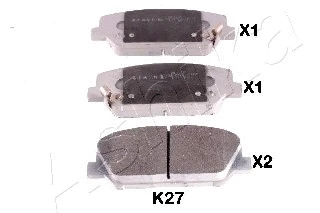 Brake Pad Set, disc brake (50-0K-K27)