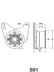 Tensioner, timing belt