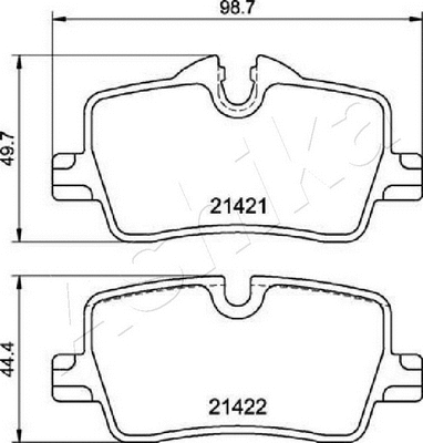 Brake Pad Set, disc brake (51-00-0122)