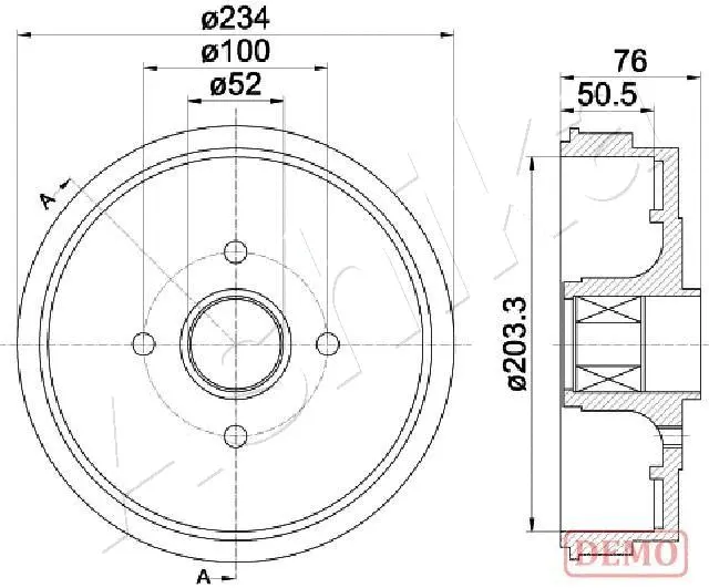 Brake Drum (56-00-0409C)