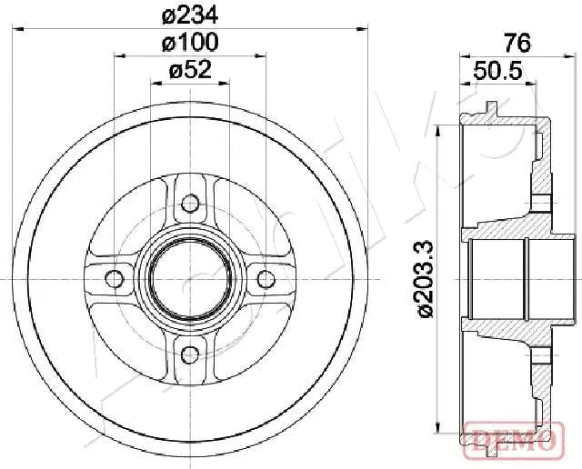 Brake Drum (56-00-0704C)