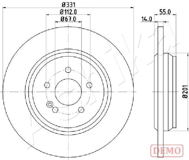 Brake Disc (61-00-0523C)