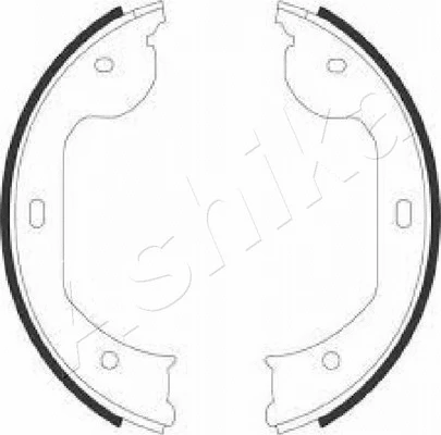 Brake Shoe Set, parking brake (55-00-0104)