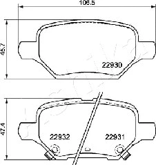 Brake Pad Set, disc brake (51-00-0405)