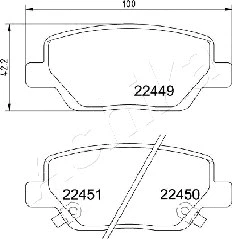 Brake Pad Set, disc brake (51-00-0211)