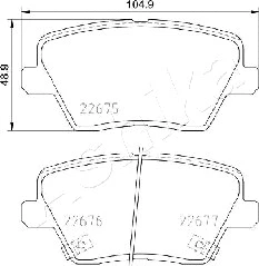 Brake Pad Set, disc brake (51-0K-K15)