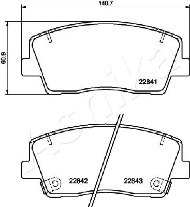 Brake Pad Set, disc brake (50-0K-K35)