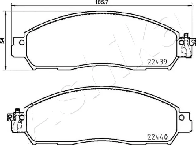 Brake Pad Set, disc brake (50-01-1006)