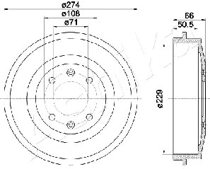 Brake Drum (56-00-0600)