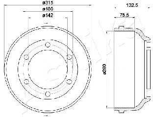 Brake Drum (56-00-0318)