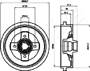 Brake Drum (56-00-0909)