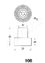 Tensioner, timing belt
