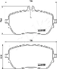 Brake Pad Set, disc brake (50-00-0549)