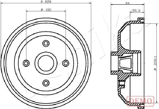 Brake Drum (56-00-0406C)