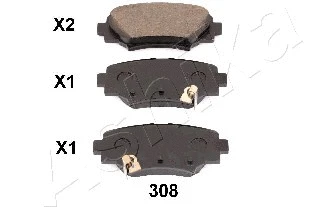Brake Pad Set, disc brake (51-03-308)