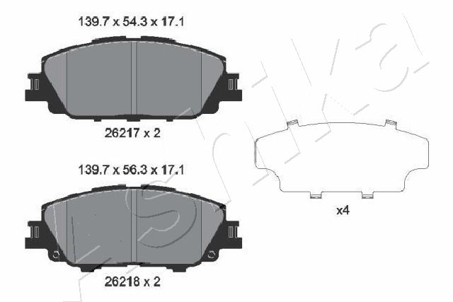 Brake Pad Set, disc brake (50-02-2030)