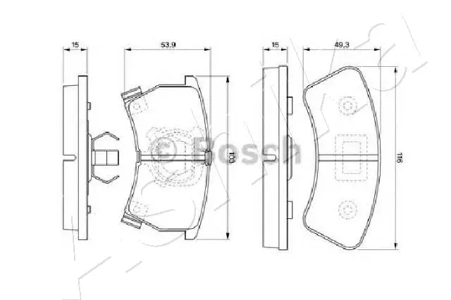Brake Pad Set, disc brake (50-03-3003)