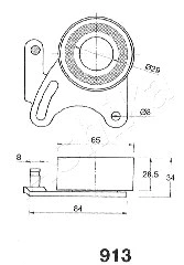 Tensioner, timing belt
