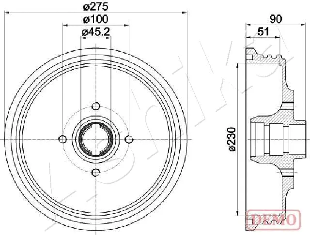 Brake Drum (56-00-0908C)