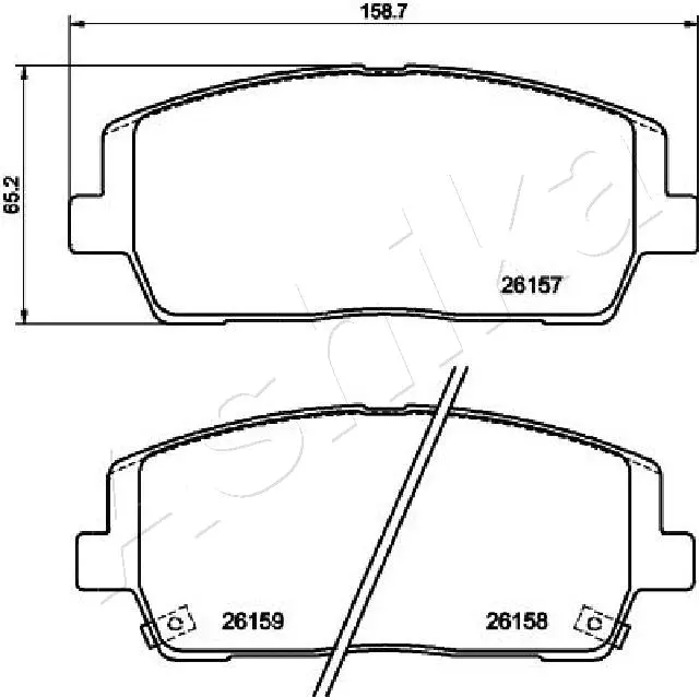 Brake Pad Set, disc brake (50-0H-H30)