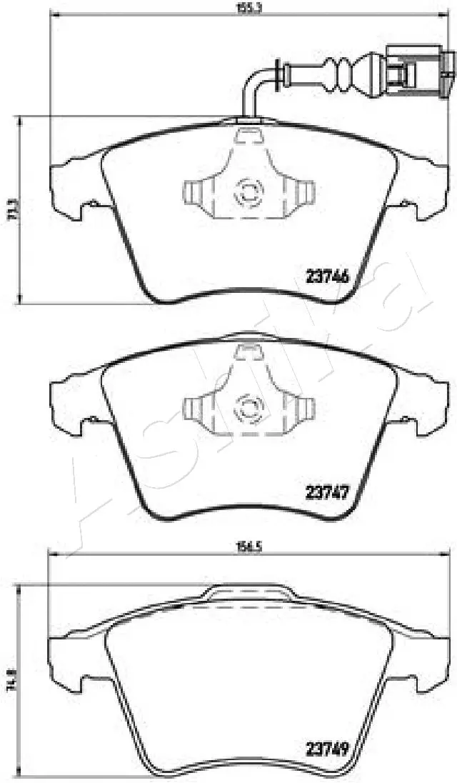 Brake Pad Set, disc brake (50-00-0947)