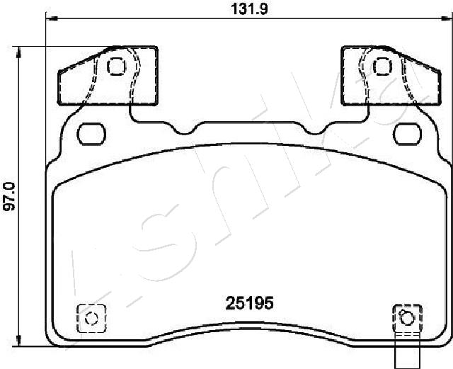 Brake Pad Set, disc brake (50-00-0419)